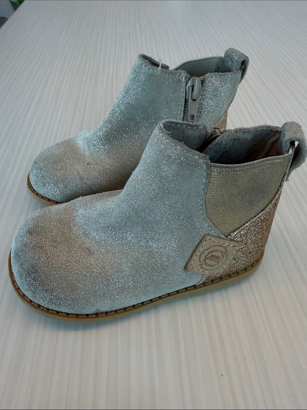 Livie & Luca Silver Glitter Ankle Boots